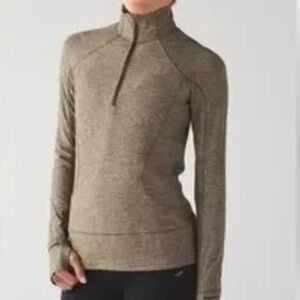 Lululemon Rush Hour 1/2 Zip Military Green Pullover Sweatshirt | Size 2